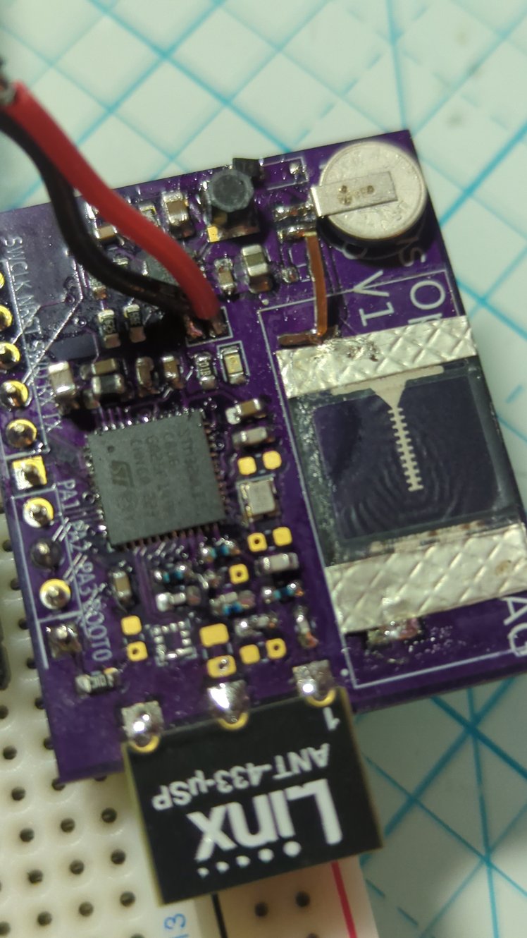 RadioJay A1 prototype plugged into prototyping board