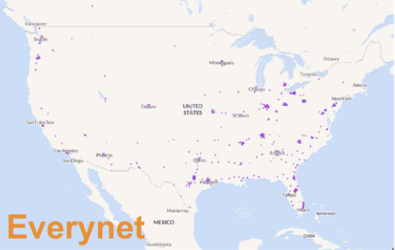 Everynet coverage map